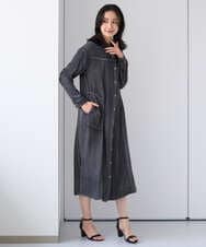 PZEJF08390 GEORGES RECH(ジョルジュ・レッシュ) デニムロングシャツワンピース グレー