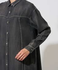 PZEJF08390 GEORGES RECH(ジョルジュ・レッシュ) デニムロングシャツワンピース グレー