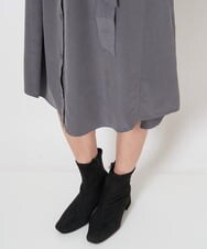 PZEJS17390 GEORGES RECH(ジョルジュ・レッシュ)  [日本製]ピーチポプリンシャツワンピース ダークグレー