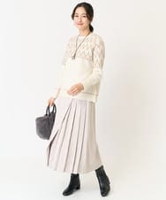 PZFAB55250 GEORGES RECH(ジョルジュ・レッシュ) シャギーモールジャガードニット ダークグレー系