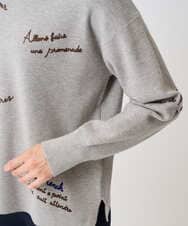 PZFAD05250 GEORGES RECH(ジョルジュ・レッシュ) ロゴ刺繍ウールニット グレー
