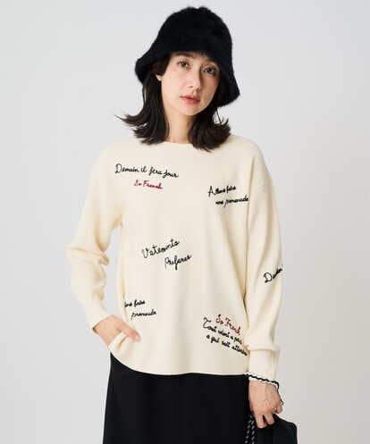 PZFAD05290 GEORGES RECH ロゴ刺繍ウールニット