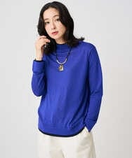 PZFAD11230 GEORGES RECH(ジョルジュ・レッシュ) [アンサンブル対応]ウォッシャブルウールハイネックニット ブルー