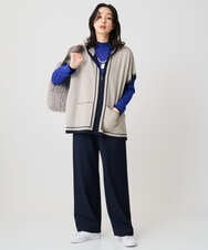 PZFAD11230 GEORGES RECH(ジョルジュ・レッシュ) [アンサンブル対応]ウォッシャブルウールハイネックニット ホワイト系(ボーダー)