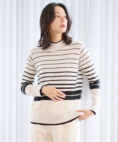 PZFAD11230 GEORGES RECH [アンサンブル対応]ウォッシャブルウールハイネックニット