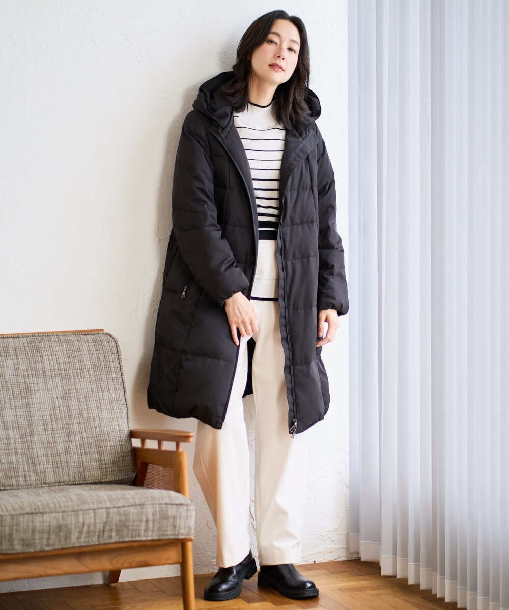 PZFAD11230 GEORGES RECH(ジョルジュ・レッシュ) [アンサンブル対応]ウォッシャブルウールセミハイネックニット ホワイト系(ボーダー)