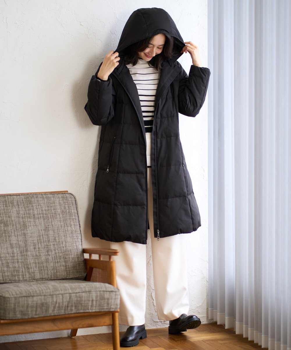 PZFAD11230 GEORGES RECH(ジョルジュ・レッシュ) [アンサンブル対応]ウォッシャブルウールセミハイネックニット ホワイト系(ボーダー)