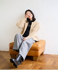 PZFAD11230 GEORGES RECH(ジョルジュ・レッシュ) [アンサンブル対応]ウォッシャブルウールセミハイネックニット ホワイト系(ボーダー)