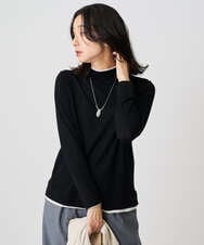 PZFAD11230 GEORGES RECH(ジョルジュ・レッシュ) [アンサンブル対応]ウォッシャブルウールハイネックニット ホワイト系(ボーダー)