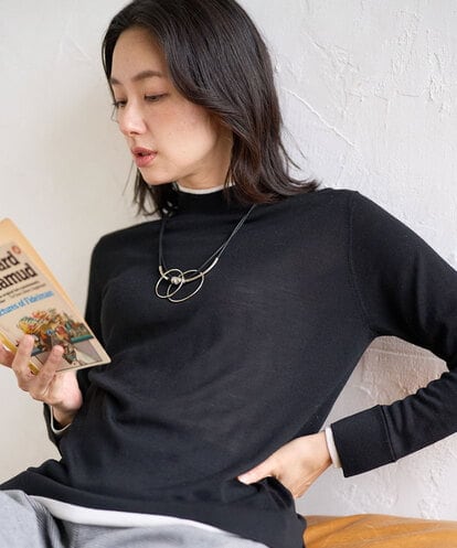 PZFAD11230 GEORGES RECH [アンサンブル対応]ウォッシャブルウールハイネックニット