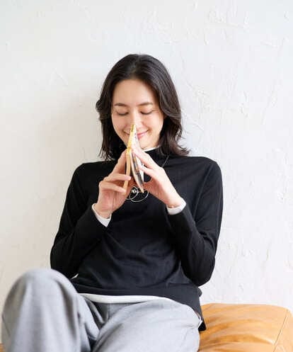 PZFAD11230 GEORGES RECH [アンサンブル対応]ウォッシャブルウールセミハイネックニット