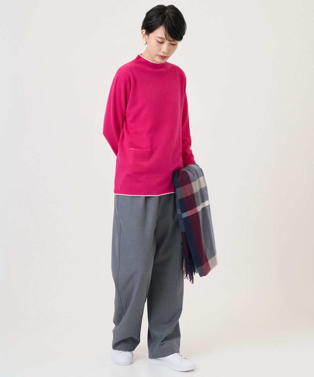 PZFAD25190 GEORGES RECH(ジョルジュ・レッシュ) ラムウールモックネックニット ピンク