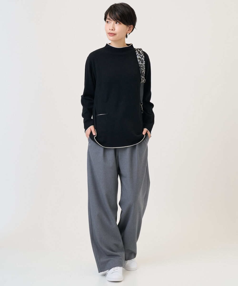 PZFAD25190 GEORGES RECH(ジョルジュ・レッシュ) ラムウールモックネックニット ピンク
