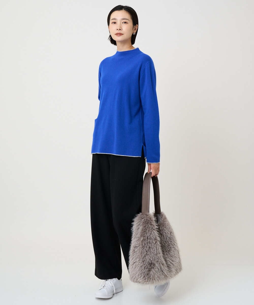 PZFAD25190 GEORGES RECH(ジョルジュ・レッシュ) ラムウールモックネックニット ピンク