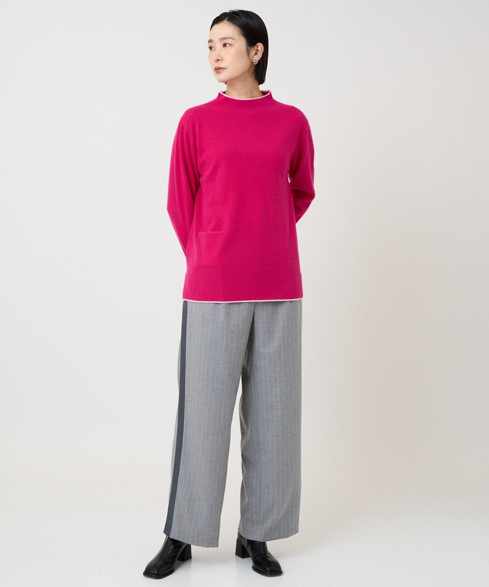 PZFAD25190 GEORGES RECH(ジョルジュ・レッシュ) ラムウールモックネックニット ピンク