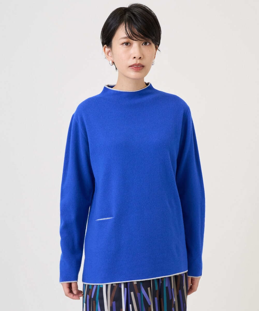 PZFAD25190 GEORGES RECH(ジョルジュ・レッシュ) ラムウールモックネックニット ピンク