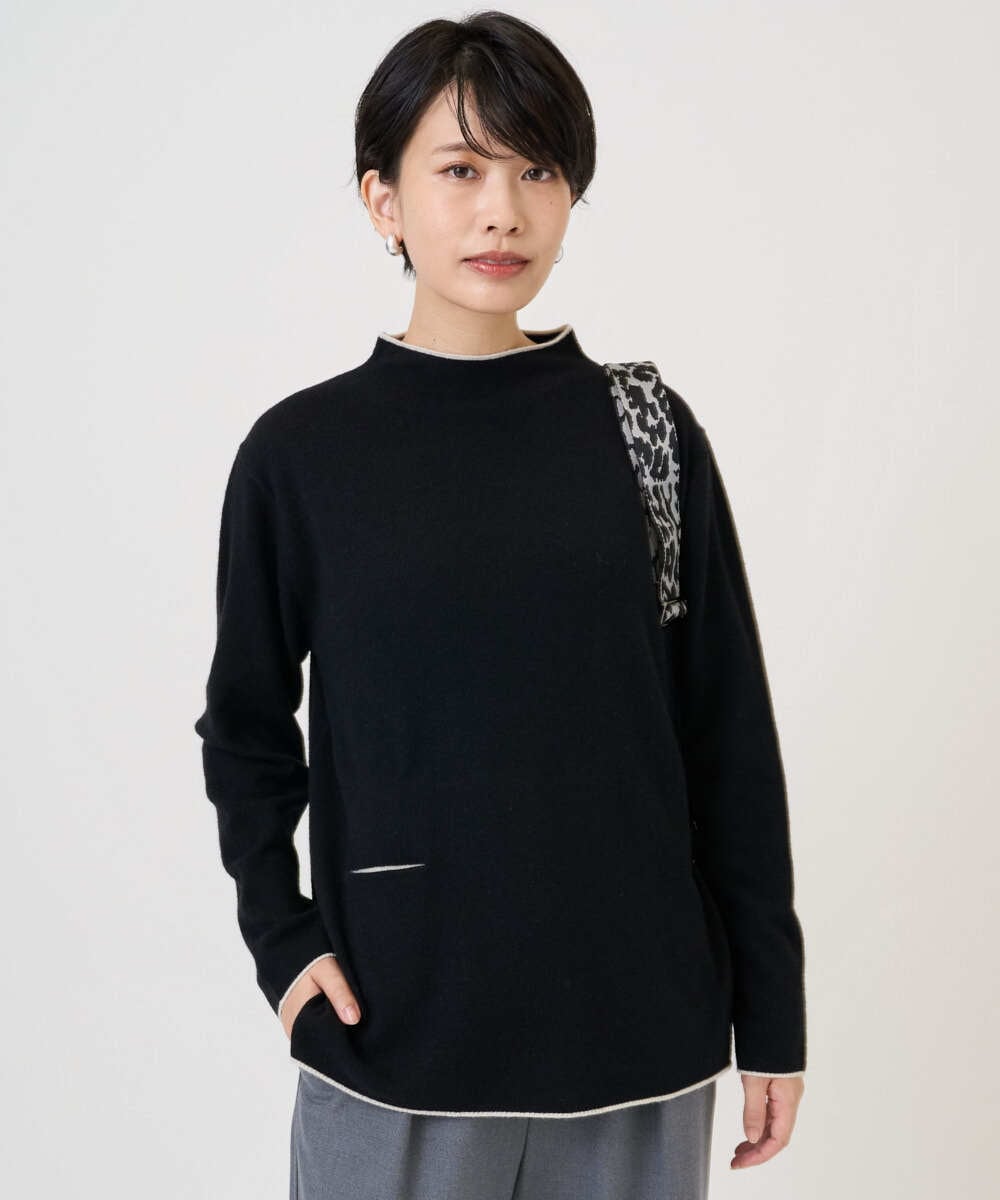 PZFAD25190 GEORGES RECH(ジョルジュ・レッシュ) ラムウールモックネックニット ピンク