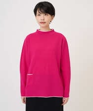 PZFAD25190 GEORGES RECH(ジョルジュ・レッシュ) ラムウールモックネックニット ピンク