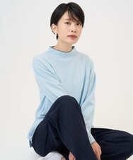 PZFAD25190 GEORGES RECH(ジョルジュ・レッシュ) ラムウールモックネックニット ライトブルー