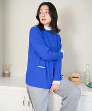 PZFAD25190 GEORGES RECH(ジョルジュ・レッシュ) ラムウールモックネックニット ブルー