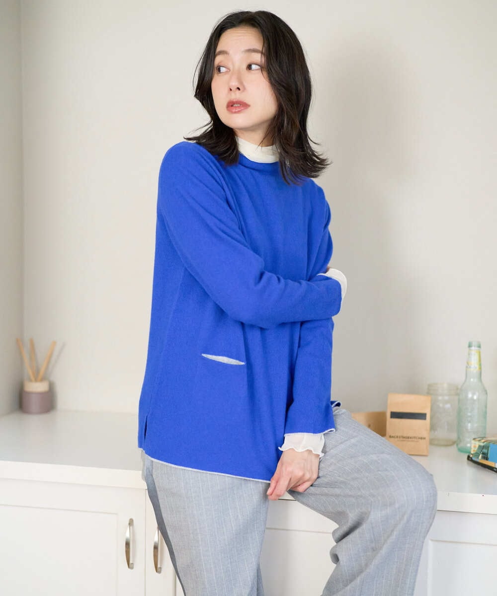 PZFAD25190 GEORGES RECH ラムウールモックネックニット