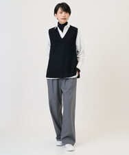 PZFAD33230 GEORGES RECH(ジョルジュ・レッシュ)  [セットアップ対応]Vネックフレアニットベスト ライトグレー