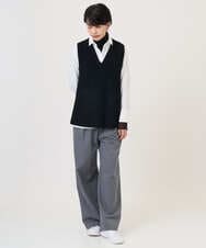 PZFAD33230 GEORGES RECH(ジョルジュ・レッシュ)  [セットアップ対応]Vネックフレアニットベスト ライトグレー