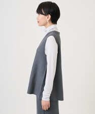 PZFAD33230 GEORGES RECH(ジョルジュ・レッシュ)  [セットアップ対応]Vネックフレアニットベスト ライトグレー