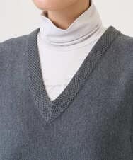 PZFAD33230 GEORGES RECH(ジョルジュ・レッシュ)  [セットアップ対応]Vネックフレアニットベスト ライトグレー