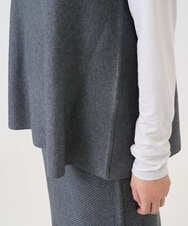 PZFAD33230 GEORGES RECH(ジョルジュ・レッシュ)  [セットアップ対応]Vネックフレアニットベスト ライトグレー