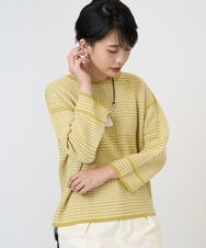PZFAD34230 GEORGES RECH(ジョルジュ・レッシュ) ブークレチェックジャカードニット イエロー