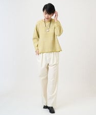PZFAD34230 GEORGES RECH(ジョルジュ・レッシュ) ブークレチェックジャカードニット イエロー