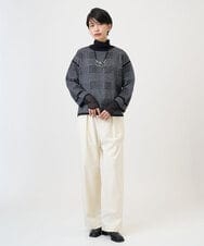 PZFAD34230 GEORGES RECH(ジョルジュ・レッシュ) ブークレチェックジャカードニット イエロー