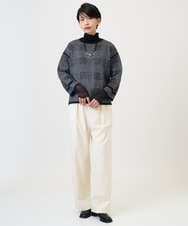 PZFAD34230 GEORGES RECH(ジョルジュ・レッシュ) ブークレチェックジャカードニット イエロー