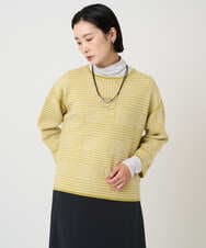 PZFAD34230 GEORGES RECH(ジョルジュ・レッシュ) ブークレチェックジャカードニット イエロー