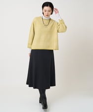 PZFAD34230 GEORGES RECH(ジョルジュ・レッシュ) ブークレチェックジャカードニット イエロー