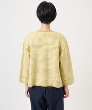 PZFAD34230 GEORGES RECH(ジョルジュ・レッシュ) ブークレチェックジャカードニット イエロー