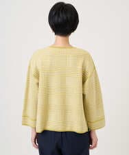 PZFAD34230 GEORGES RECH(ジョルジュ・レッシュ) ブークレチェックジャカードニット イエロー