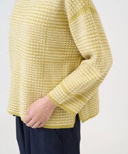 PZFAD34230 GEORGES RECH(ジョルジュ・レッシュ) ブークレチェックジャカードニット イエロー