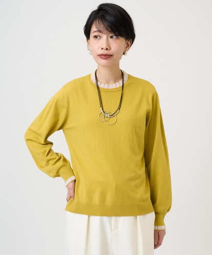 PZFAD35180 GEORGES RECH シアーフリルセミハイネックニット