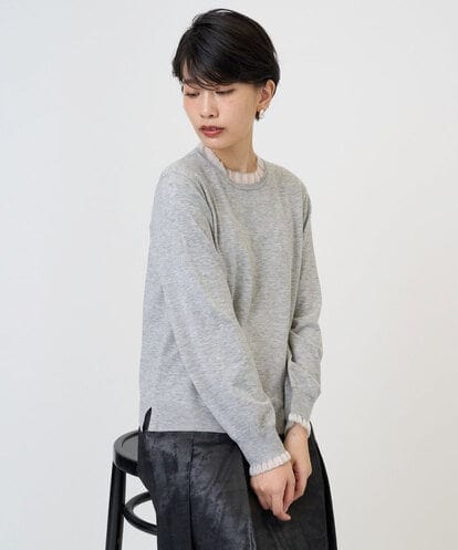 PZFAD35180 GEORGES RECH シアーフリルセミハイネックニット