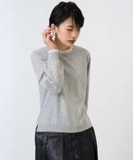 PZFAD35180 GEORGES RECH(ジョルジュ・レッシュ) シアーフリルセミハイネックニット ライトグレー