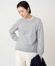 PZFAD35180 GEORGES RECH(ジョルジュ・レッシュ) シアーフリルセミハイネックニット ライトグレー