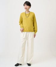 PZFAD35180 GEORGES RECH(ジョルジュ・レッシュ) シアーフリルセミハイネックニット ライトグレー