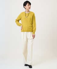 PZFAD35180 GEORGES RECH(ジョルジュ・レッシュ) シアーフリルセミハイネックニット ライトグレー