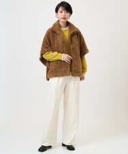 PZFAD35180 GEORGES RECH(ジョルジュ・レッシュ) シアーフリルセミハイネックニット ライトグレー