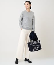 PZFAD35180 GEORGES RECH(ジョルジュ・レッシュ) シアーフリルセミハイネックニット ライトグレー