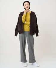 PZFAD35180 GEORGES RECH(ジョルジュ・レッシュ) シアーフリルセミハイネックニット ライトグレー