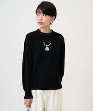 PZFAD35180 GEORGES RECH(ジョルジュ・レッシュ) シアーフリルセミハイネックニット ライトグレー