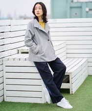 PZFAD35180 GEORGES RECH(ジョルジュ・レッシュ) シアーフリルセミハイネックニット ライトグレー